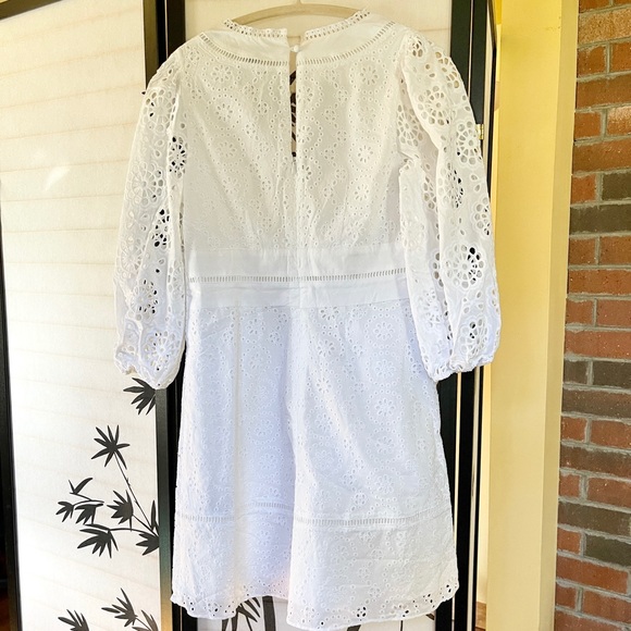 Banana Republic Eyelet Puff Sleeve Dress - Picture 4 of 10